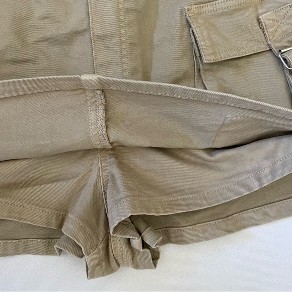 NWOT Free People We The Free Denim Cargo Mini Skort Khaki Morning Oat Size 32 - Picture 5 of 8